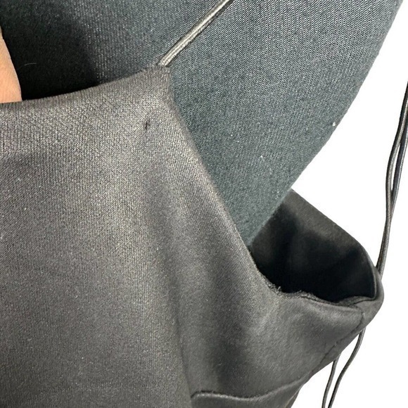 ASOS Design‎ PU Womens Size 12 Black Strappy Mini Ruffle Skirt Toe Strap Dress - Picture 5 of 9